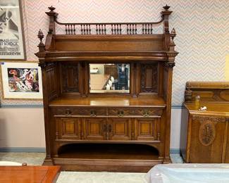 19th c. French Tiger Eye Cupboard/Bar