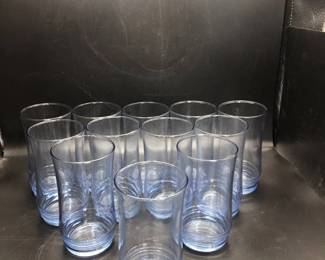 Set of 12 10oz Baby Blue Water Glasses