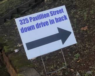 Sale is in the Carriage House Behind the big BLUE HOUSE and down the alleyway.
there will be a sign out front. You may also get to the home from Bass St Se by the alleyway.