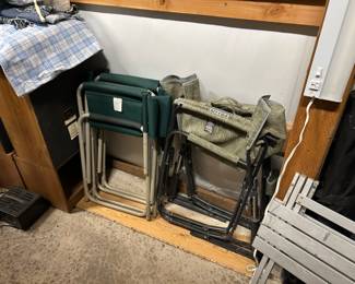 Several camping chairs