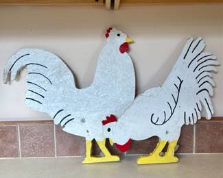 Plywood chickens