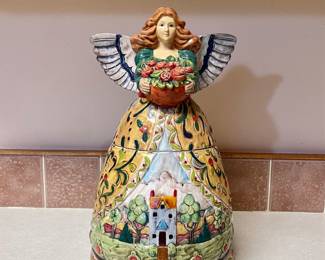 Large angel cookie jar