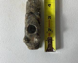 Granite Carved Frog Pipe 