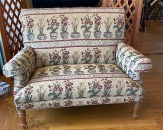 Floral Upholstered Love Seat 