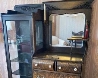 Antique Oak China Buffet 