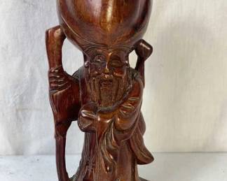Boxwood Carved Wisdom Statue 