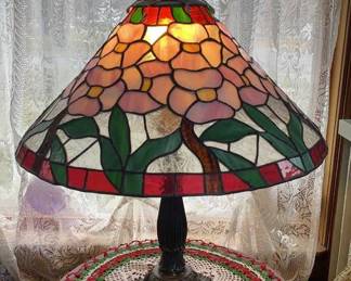 Slag Glass Lamp 