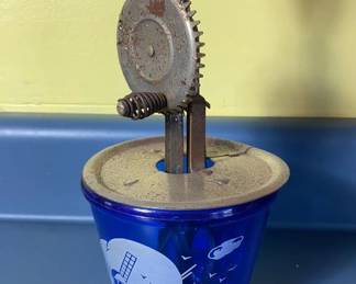 Blue Glass Egg Beater 