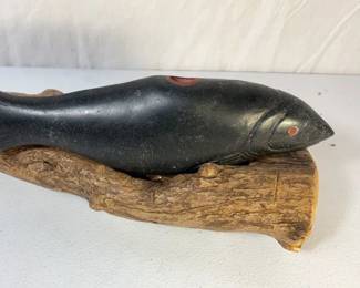 Carved Stone Fish Pipe 