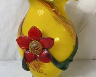 Art Glass Flower Vase 