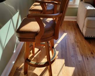 Mikhail Darafeev Game Brown Leather Bar Stools