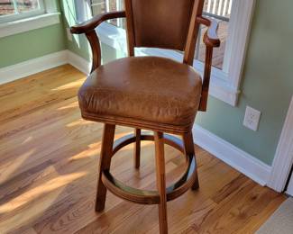 Mikhail Darafeev Game Brown Leather Bar Stools