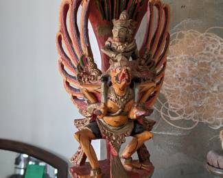 Vishnu riding  Garuda