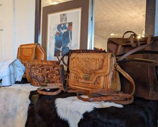 Tooled leather purses!