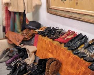 Designer and vintage shoes of all sizes, but lots from a Vintage Broad wearing 5.5-6