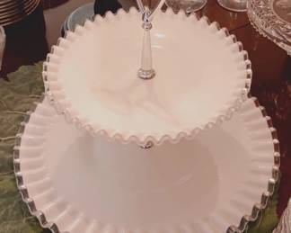 Nice collection of Fenton colored and painted glass...