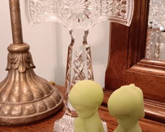 Waterford and Fenton glass...