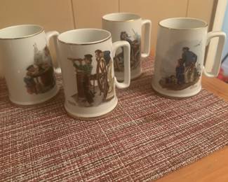 Vintage Norman Rockwell mugs
