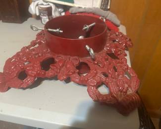 Iron Christmas tree stand 
Vintage 