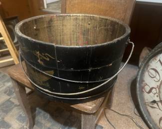 Antique wooden pail/bucket