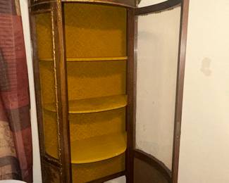 Inside of beautiful curio cabinet 