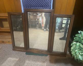 Antique 3 section mirror 