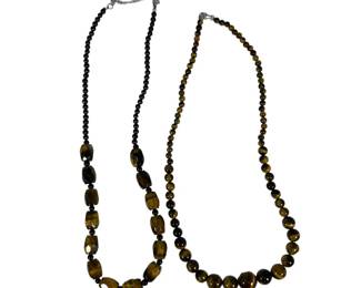 2 Tigers Eye Beaded Necklaces