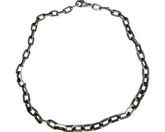 Silver Toned Heavy Paperclip Link Chain