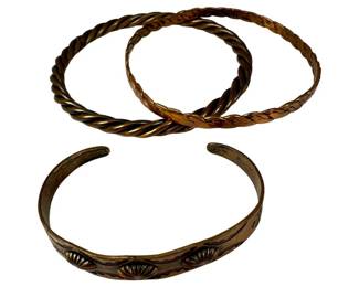 3 Copper Bracelets