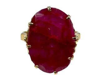 10kt Dyed Quartz Ring