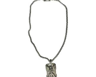 Heavy Sterling Silver Night Rider Necklace