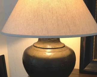 Rustic Bronzed Metal Lamp