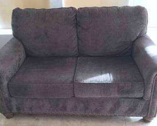 Ashley Furniture Gun Metal Gray Chenille Love Seat