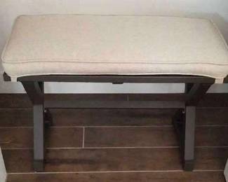 Metal Bench Stool With Detachable Cushion