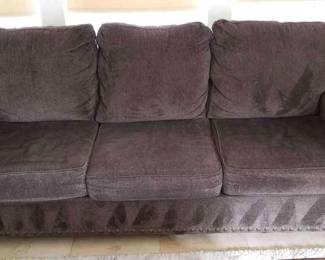 Ashley Furniture Gun Metal Gray Chenille Sofa
