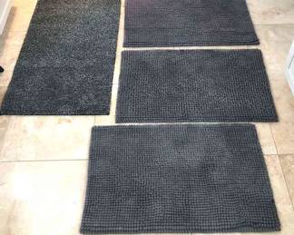 4 Newer Grey Bath Mats