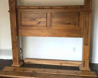 Queen Size Knotty Pine Bed Frame