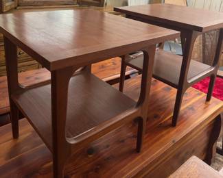 Teak end tables 