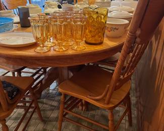 Oak Table and 6 chairs