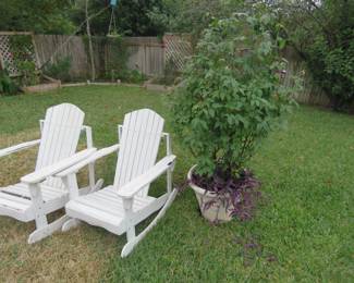 Two Vintage Wood Rocking chairs