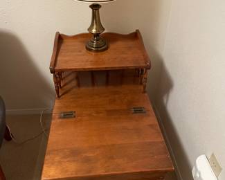 Vintage accent table with storage