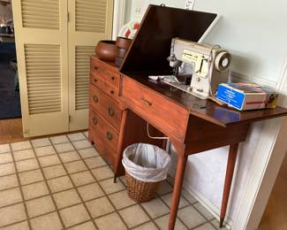 Singer Sewing Machine, Chest of Drawers