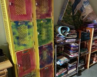 AUTHENTIC VINTAGE SCHOOL LOCKERS- HAVE A FEW   IN THE SEWING ROOM- PERFECT FOR FABRIC -  OR ANYTHING YOU WANT 