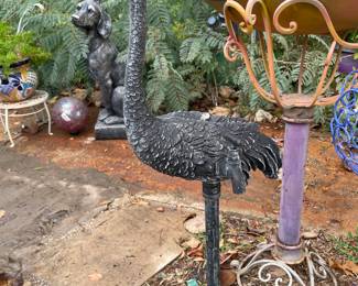 COOLEST EVER- METAL CRANE W/ FAUCET- RARE BIRD INDEED !!