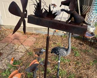 I LOVE ANYTHING DOG - EVEN METAL YARD ART 