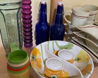 tupperware and just assorted vintage and other hh and kitchen items everywhere 