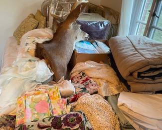 Linens, curtains, sheets 