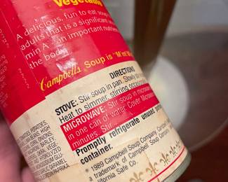 Unopened Campbell soup from 1989