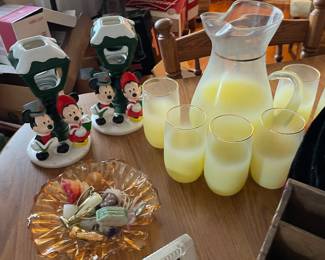 Disney Christmas and vintage glassware 