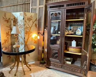 Carved French Cabinet Ritz Dining Table Room Divider